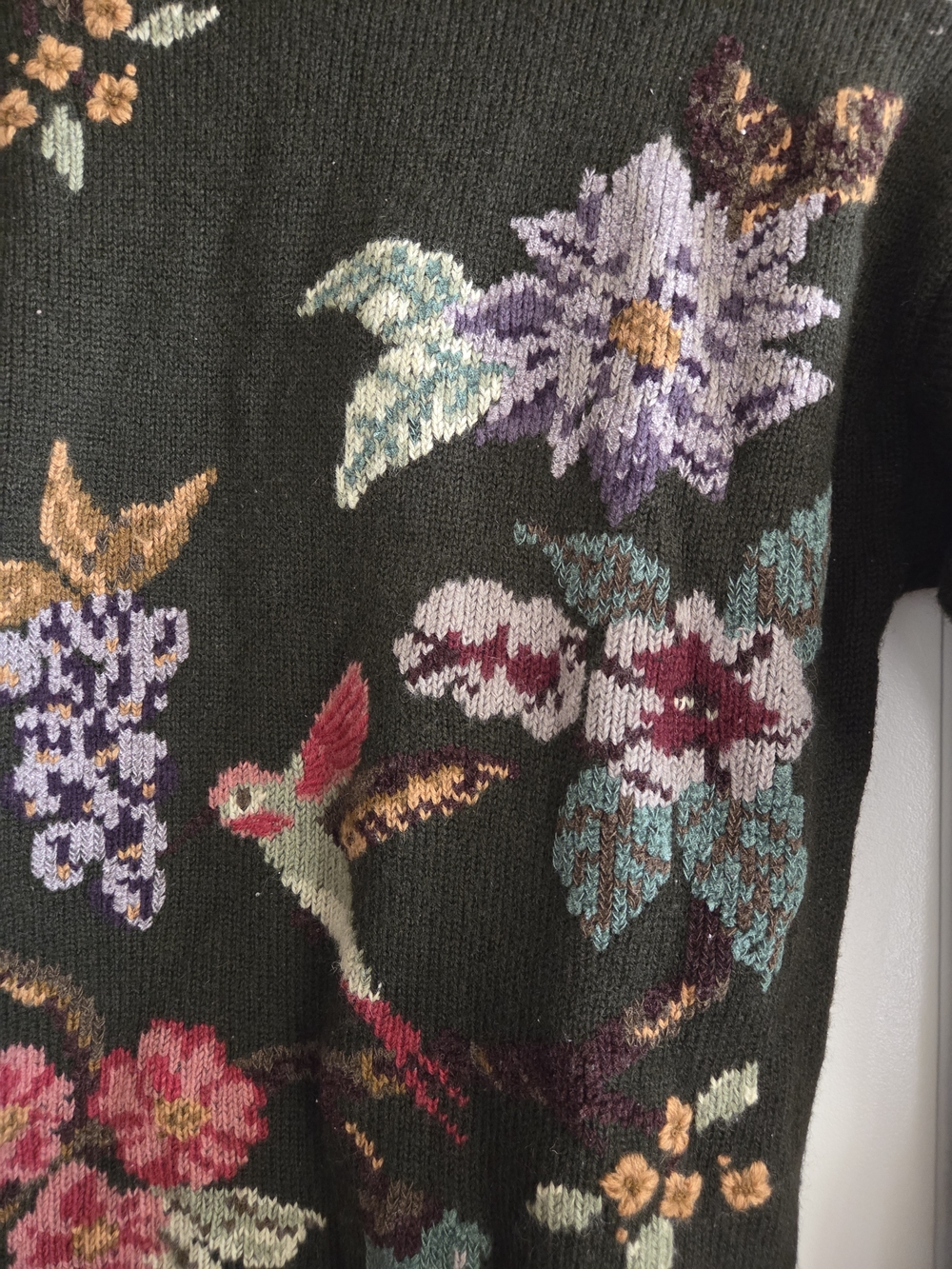 Hummingbird Green Wool Sweater - Picture 7 of 8